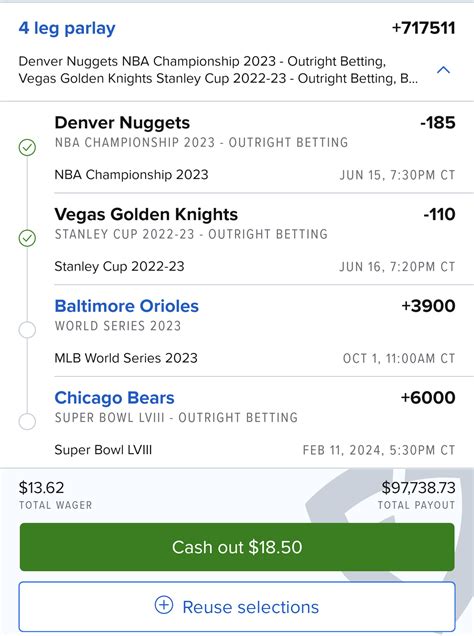 fanduel cash out calculator